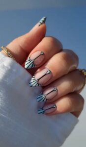 Art Deco Allure French Tip Nails