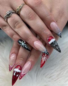 Tribal Touch French Tip Nails