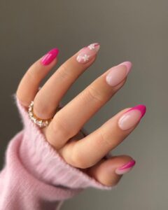 Consellation Inspired French Tip Nails