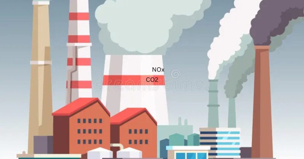 Industrial emissions and smog
